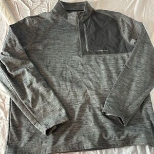 G.H. Bass & Co. Men's Gray 1/4 Zip Fleece Pullover Sweater‎ Size M